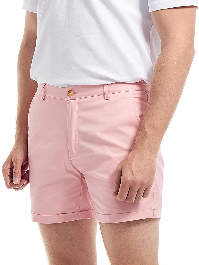 AIMPACT Men's Summer Slim-fit  - Shorts Chino Slim 评论和价格