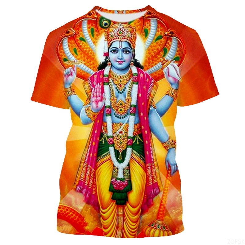 Summer Fashion Indian Deities  - Tee Graphic Print 评论和价格