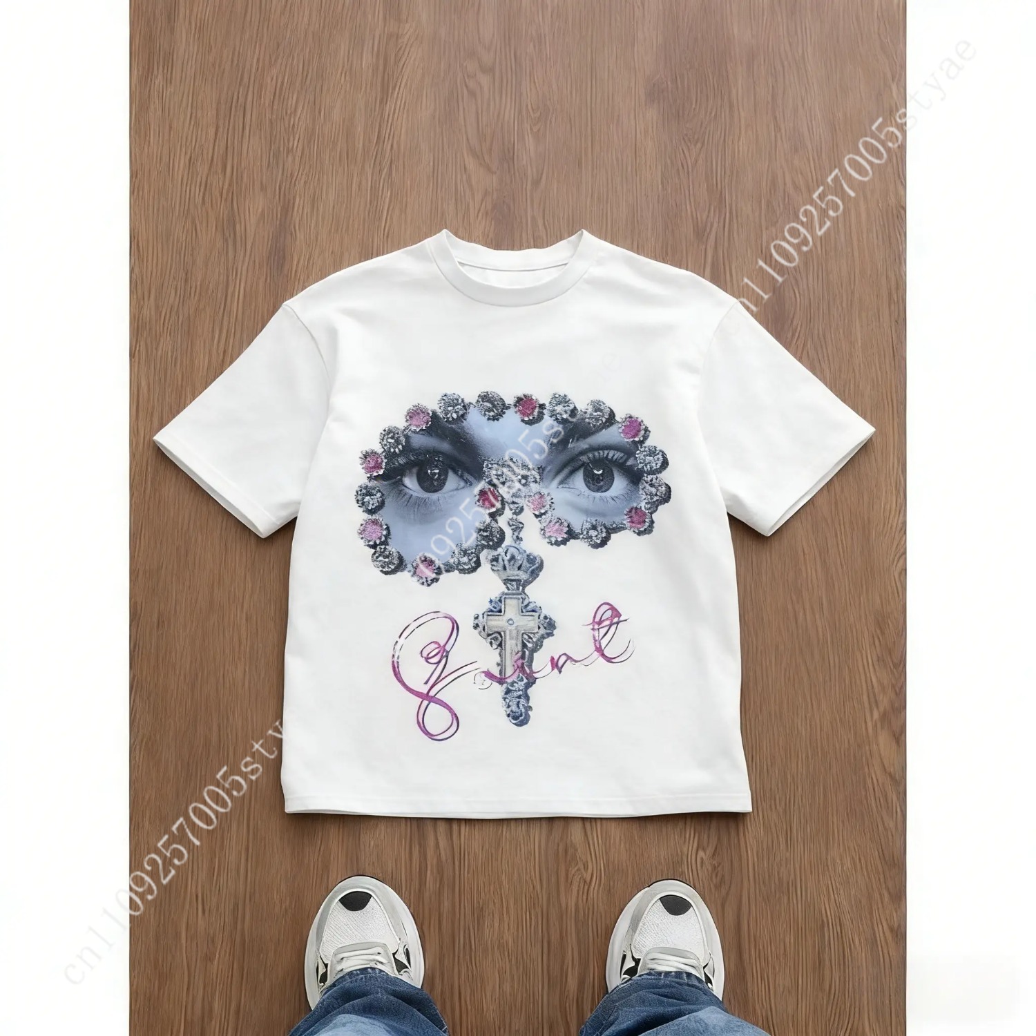 Men's Loose Fit Graphic Print  - Tee Graphic Print 评论和价格