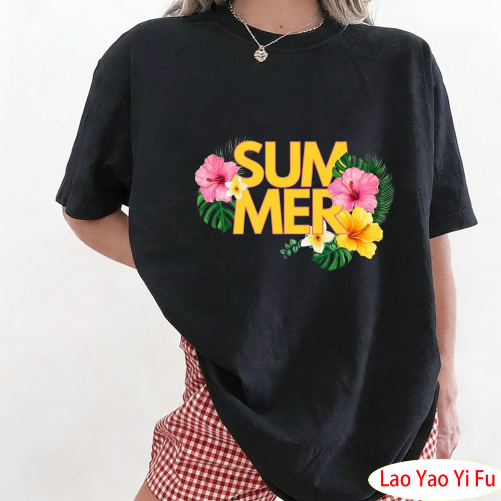 Summer Tropical Floral T-Shirt - Resort Shirt Floral 评论和价格