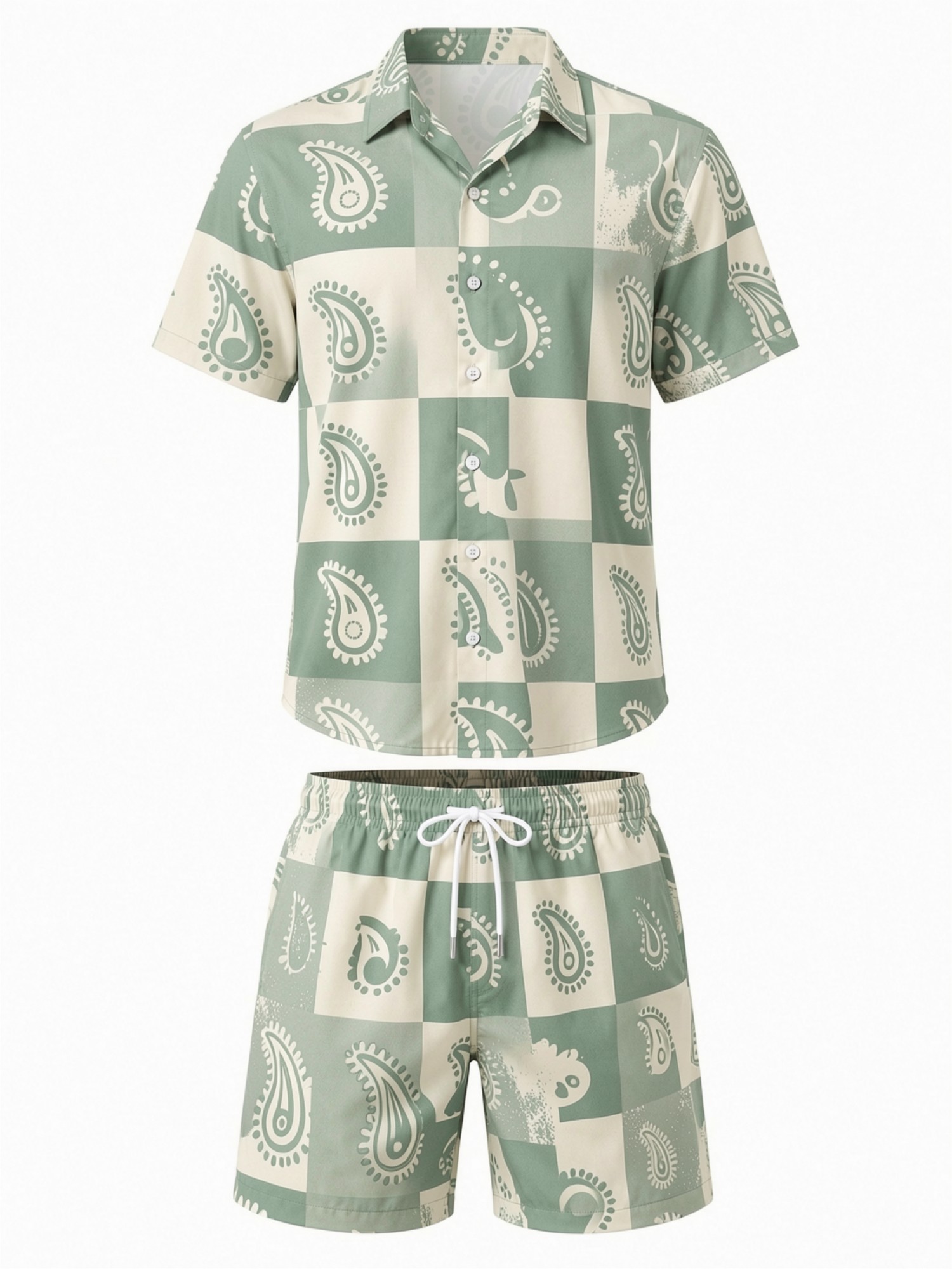 Mens Floral Short Sleeve Shirt - Resort Shirt Floral 评论和价格